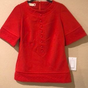 Retro vintage Catalina orange/red dress shirt s m